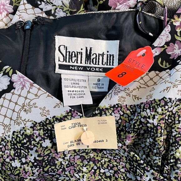 Sheri Martin Vintage Deadstock Floral Long 80's Boho Maxi Dress New NWT Size 8 - Picture 4 of 4